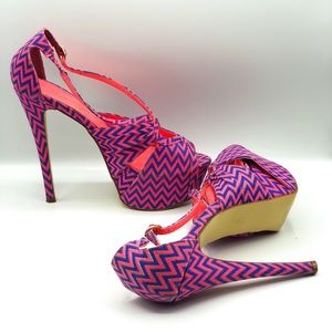 Pink & Purple platform heels